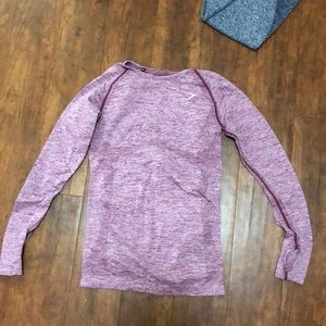 Gymshark purple marl long sleeve top